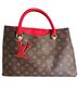 Title Unknown 100% Leather Brown Red Leather Tote One size - photo 1