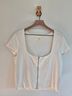 Maeve Ivory Short Sleeve Top Size XL - photo 3