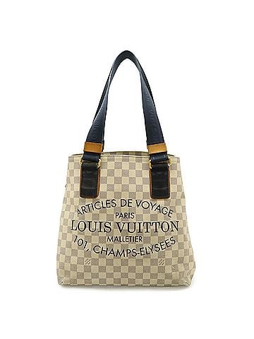 Louis Vuitton LOUIS VUITTON Damier Azur Plan Soleil Cabas PM Tote Bag Shoulder N41179 (view 1)