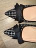 J.Crew 100% Tweed Checkered-gingham Black White Heels Size 10 1/2 - photo 4