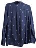 C. Wonder 100% Silk Print Blue Long Sleeve Button-Down Shirt Size L - photo 2