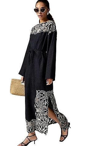 J. Crew x Dauphinette Linen Cutwork Tunic Dress Casual Dress (view 1)