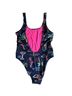 Chubbies Floral Multi Color One Piece Swimsuit Size S - photo 2