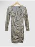Maje Floral Silver Gold Cocktail Dress Size XS - photo 4