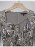 Maje Floral Silver Gold Cocktail Dress Size XS - photo 5