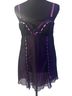 Ambrielle Black Purple Romper Size 6 - photo 1
