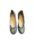 Tory Burch 100% Leather Blue Black Flats Size 8 - photo 1