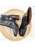Tory Burch 100% Leather Black Gold Ankle Boots Size 8 1/2 - photo 4