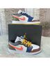 Jordan 100% Leather Checkered-gingham White Orange Sneakers Size 8 - photo 9