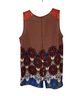 Pale Sky 100% Polyester 83% Lace 17% Cotton Floral Multi Color Sleeveless Blouse Size L - photo 2