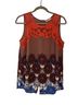 Pale Sky 100% Polyester 83% Lace 17% Cotton Floral Multi Color Sleeveless Blouse Size L - photo 1