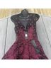 BCBGMAXAZRIA 100% Polyester Floral Black Pink Cocktail Dress Size 4 - photo 8