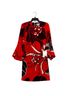 Calvin Klein Floral Red Black Casual Dress Size 4 - photo 1