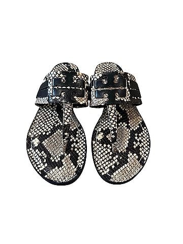 Tory Burch Leigh Snakeskin Print Sandals (view 1)