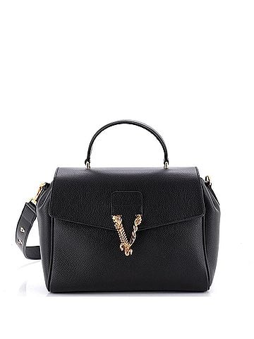 Versace Virtus Convertible Top Handle Bag Leather Medium (view 1)