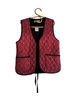 Free People Floral Solid Red Black Vest Size M - photo 1