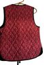Free People Floral Solid Red Black Vest Size M - photo 2