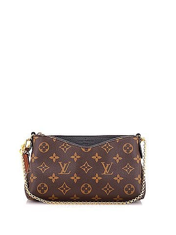 Louis Vuitton Pallas Clutch Monogram Canvas with Leather (view 1)