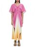 Maje Print Pink Yellow Casual Dress Size 10 - photo 4