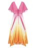 Maje Print Pink Yellow Casual Dress Size 10 - photo 1