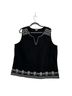 Talbots 100% Cotton 100% Polyester Print Black White Tank Top Size XL - photo 3