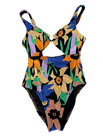 Roxy anthracite flowers One Piece Swimsuit (view 1)