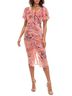 Socialite 100% Polyester Floral Pink Cocktail Dress Size XS - photo 1