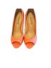 Miucha 100% Leather Orange Heels Size 7 - photo 1