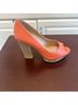 Miucha 100% Leather Orange Heels Size 7 - photo 4