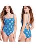 Rhode X Target Floral Blue Multi Color One Piece Swimsuit Size M - photo 4