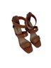 Qupid Luxe 100% Faux Leather Solid Brown Sandals Size 10 - photo 2