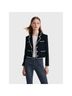 GOELIA 71% Cotton 14% Acrylic 11% Viscose 4% Other 100% Polyester Black White Blazer Size XL - photo 4