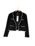 GOELIA 71% Cotton 14% Acrylic 11% Viscose 4% Other 100% Polyester Black White Blazer Size XL - photo 1