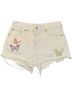 Levi's 100% Cotton Animal Print Graphic White Purple Green Denim Shorts Size 29 waist - photo 1