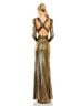 Mac Duggal 100% Polyester Gold Cocktail Dress Size 8 - photo 3