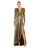 Mac Duggal 100% Polyester Gold Cocktail Dress Size 8 - photo 1