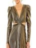 Mac Duggal 100% Polyester Gold Cocktail Dress Size 8 - photo 2