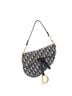 Christian Dior 100% Canvas Plain Blue Saddle Handbag Oblique Canvas Medium One size - photo 1