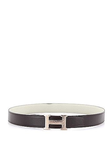 Hermès Constance Martelee H Reversible Belt Leather with Hammered Hardware Wide (view 2)