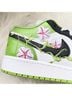 Nike 100% Leather Floral Multi Color Black White Green Sneakers Size 8 1/2 - photo 9