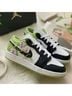 Nike 100% Leather Floral Multi Color Black White Green Sneakers Size 8 1/2 - photo 3