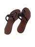 Tory Burch 100% Leather Black Brown Sandals Size 5 - photo 2