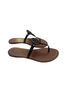 Tory Burch 100% Leather Black Brown Sandals Size 5 - photo 4