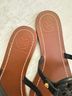 Tory Burch 100% Leather Black Brown Sandals Size 5 - photo 6