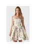 Marques'Almeida 100% Polyester Floral White Yellow Cocktail Dress Size 2 - photo 3