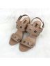 AMS Pure Solid Tan Sandals Size 7 - photo 6