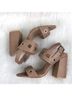 AMS Pure Solid Tan Sandals Size 7 - photo 4