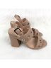 AMS Pure Solid Tan Sandals Size 7 - photo 7