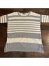 Vince. 100% Cotton Stripes Gray White Pullover Sweater Size M - photo 4
