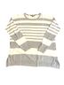 Vince. 100% Cotton Stripes Gray White Pullover Sweater Size M - photo 2
